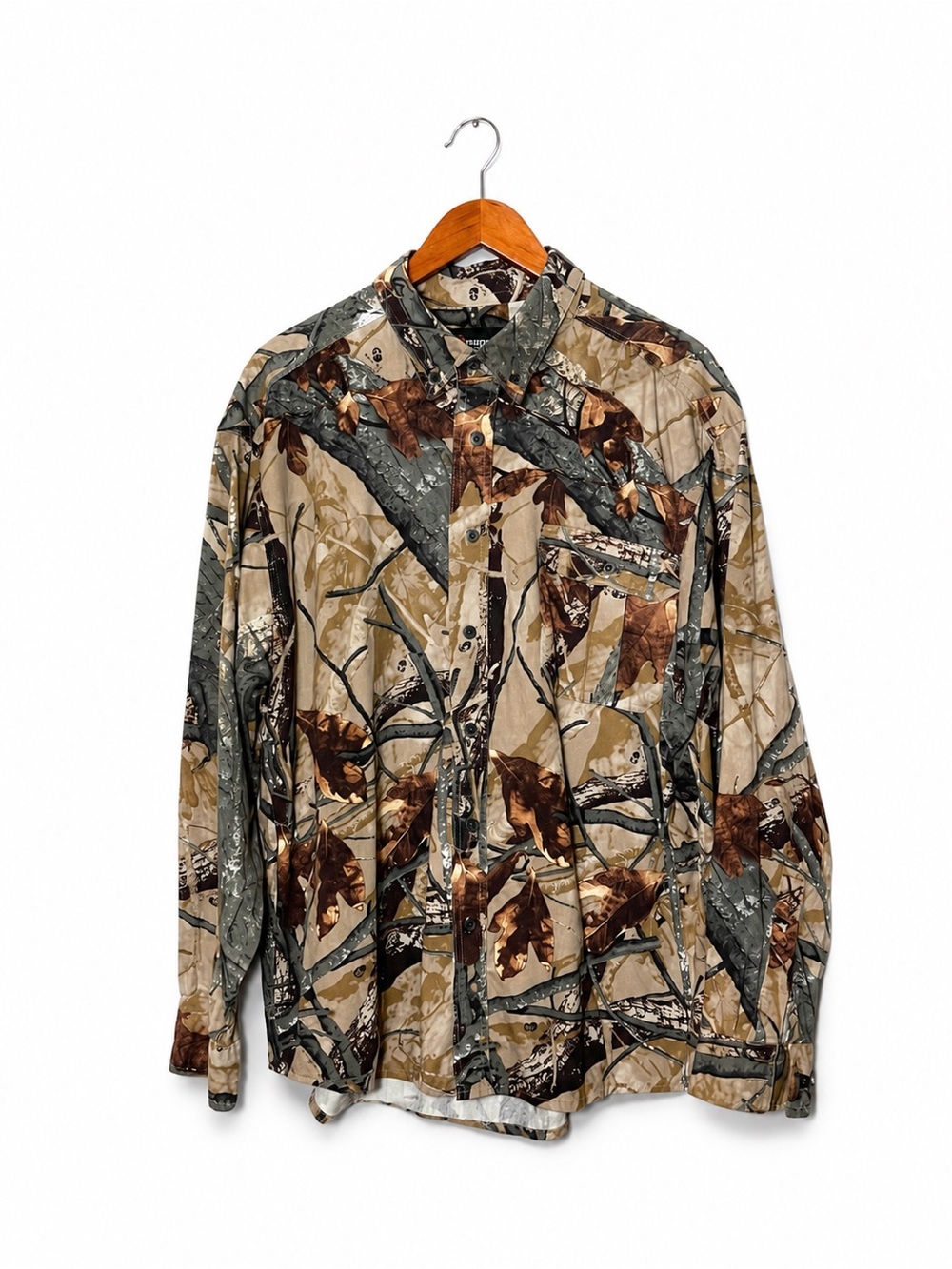Outfitters Ridge XL Camo Button Down Hunting Shirt 100% Cotton